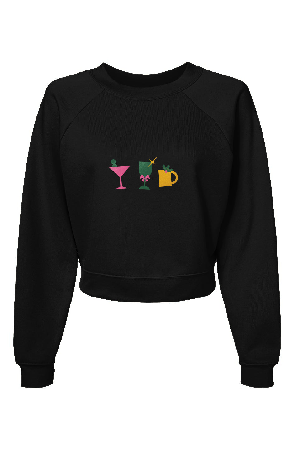 Holiday Spirits Raglan Pullover Fleece Sweatshirt