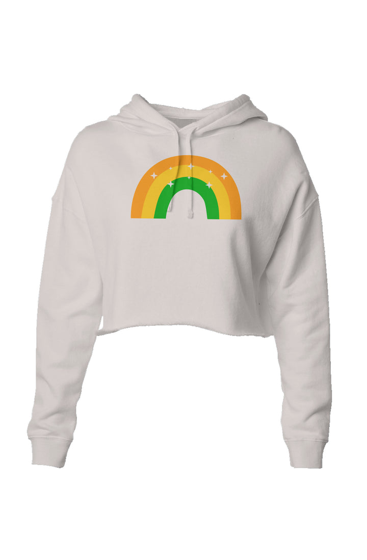 Rainbow Lightweight Crop Hoodie