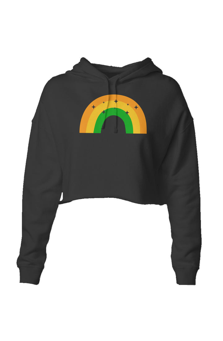 Rainbow Lightweight Crop Hoodie