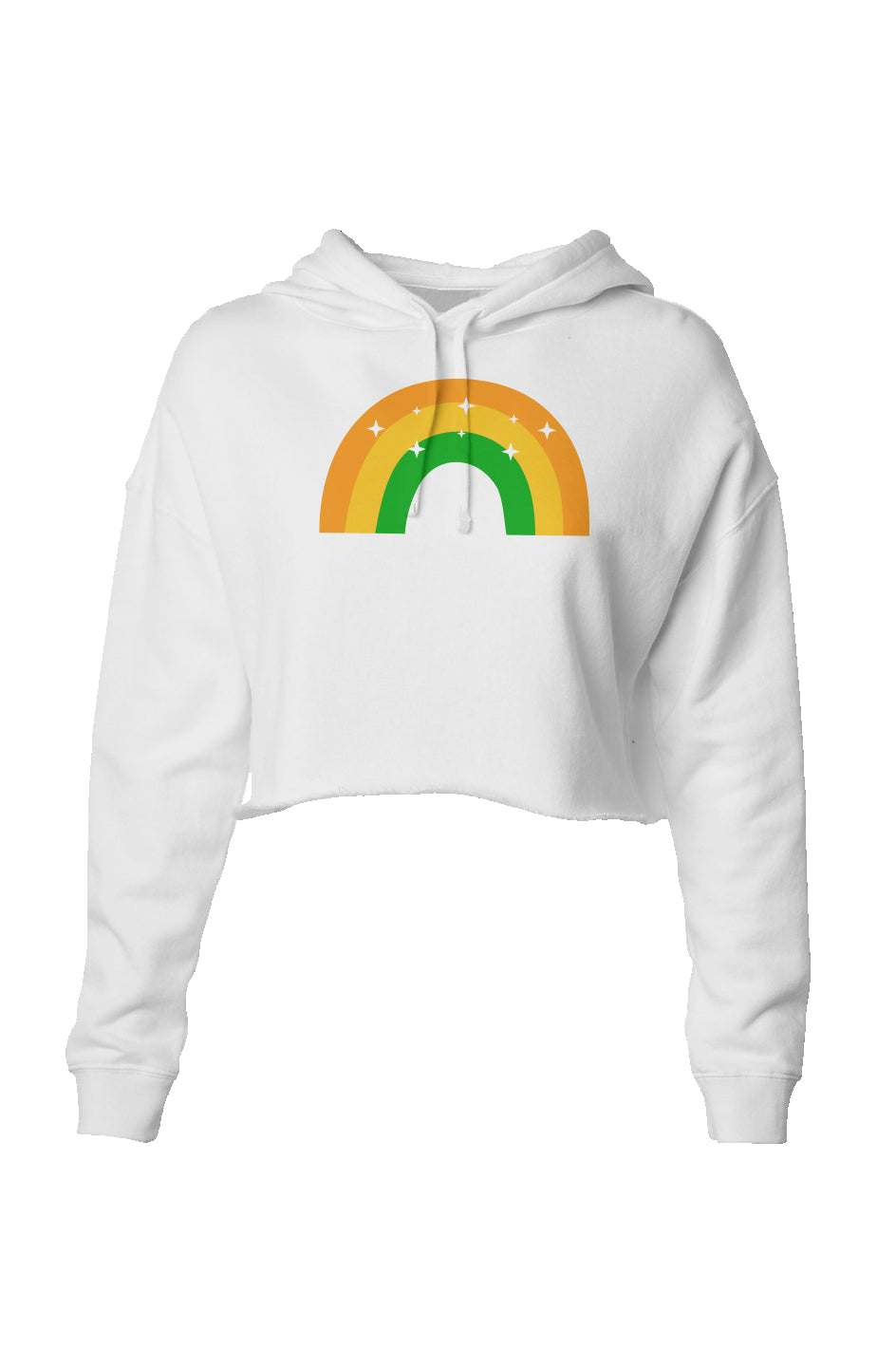 Rainbow Lightweight Crop Hoodie